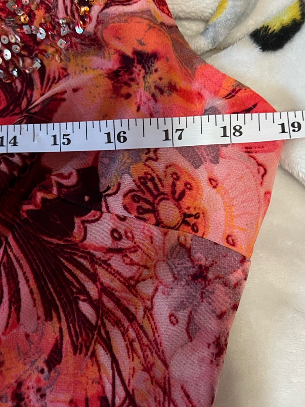 Midnight Velvet Beaded Sequin Tropical Sunset,Dress, Resort Cocktail Glam Size L - Picture 6 of 8